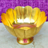Ashtok handcrafted brass flower bowl and kumkum holder, premium gift item for cultural and religious events