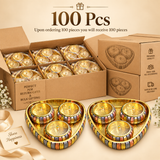 ASHTOK brass gift tray and 3 bowl set in 100 Pcs bulk quantity presentation with multiple sets arranged in protective cartons and sample sets displayed outside, suitable for bulk gifting, wedding return gifts, corporate gifting, events and large functions.