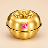 Gift Item Brass Sindoor Box, Apple Shape Dabbi