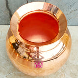 Ashtok copper ghada matka water container, handcrafted drinkware for healthy water storage and serving.