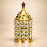 Crystal Diya Brass, Gift Item, Lighting Lamp, Diwali Diya, Deepam