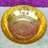 Ashtok handmade brass fruit bowl, premium handcrafted gift for weddings, housewarming and festive occasions.