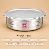 Aluminium Biryani Handi with Lid – Flat Base Handi for Dum Biryani