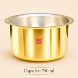 Brass Patila, Tope for  Every day Cooking, Brass Tope Topia, Patila Bhaguna Cooking Set, Special Silver coating under utensil