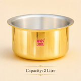 Brass Patila, Tope for  Every day Cooking, Brass Tope Topia, Patila Bhaguna Cooking Set, Special Silver coating under utensil