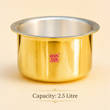 Brass Patila, Tope for  Every day Cooking, Brass Tope Topia, Patila Bhaguna Cooking Set, Special Silver coating under utensil
