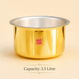 Brass Patila, Tope for  Every day Cooking, Brass Tope Topia, Patila Bhaguna Cooking Set, Special Silver coating under utensil