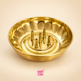 Agarbatti Bowl Brass, Incense Holder, Incense Burner Stick Stand, Ash Catcher (Dia 3 Inches)