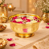 Brass Gangalam 6 inch displayed in a premium beige setting for serving and gifting use