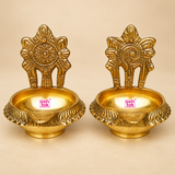 Brass Kuber Diya – Decorative Pooja Deepam & Oil Lamp for Mandir