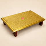 Brass Pita, Chowki, Choki traditional brass handcrafted sheet, Marriage Pita, Choki 2 Piece Set