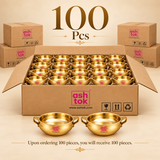 Handcrafted brass urli bowl 100  pieces  diameter, decorative bowl for home décor, festive decoration and gifting.Gift set