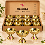 Brass Diya for pooja, Diwali diya Traditional Oil Lamp Diya, Dia - 2 Inches