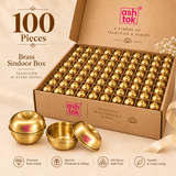 Gift Item Brass Sindoor Box, Apple Shape Dabbi