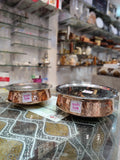 copper biryani handi with stainless steel cover and Kalai inside for home cooking