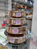 Premium big copper biryani handi with steel lid and tin coating, perfect for home cooking