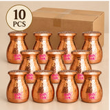 Copper Carafe with Non-Slip Mat hammered design Capacity - 400Ml