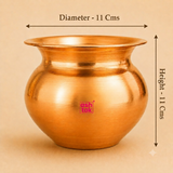 Copper Lota, Kalash for Pooja, Tambe ka Lota (Pack of 12 Pcs)