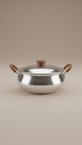 Aluminum Handi With Masala Brown Handles