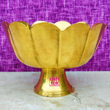 Decorative brass flower bowl made in India, perfect return gift for marriage, engagement and pooja functions