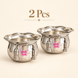German Silver handi, Silver Sweet Bowl, Silver Tie Handi, Return Gift Item (Dia 3 Inches)