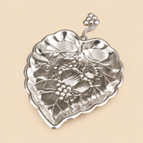 German Silver Gift Item, Designer Leaf Shape Tray