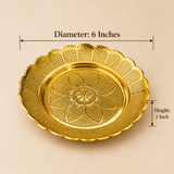 Brass sweet serving plate 6 inch for gifting
