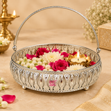 German Silver Flower Butti, Phool Butti, Puja Butti, Decorative Butti
