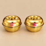 Gift Item Brass Sindoor Box, Apple Shape Dabbi