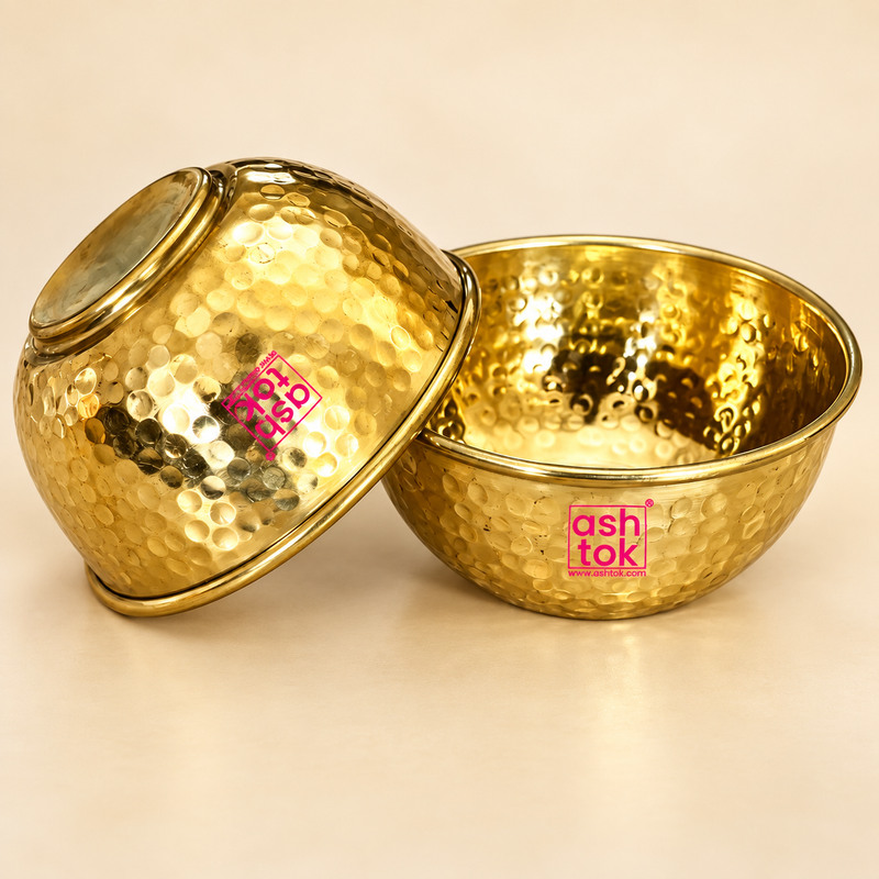 Brass Bowl, Brass Gift Items, Multipurpose Brass Wati Bowl, Colour Gold. (Pack of 10)
