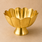 Handcrafted brass flower bowl and kumkum bowl, traditional gift item for weddings, pooja and housewarming ceremonies.