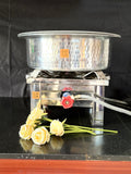 Hotelware biryani pot with flat base and lid, built for bulk cooking and commercial food preparation.