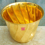 Indian handcrafted brass planter pot, decorative home décor item for living rooms, balconies and gardens.