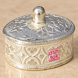 German Silver Kumkum Box – Sindoor Dibbi & Kumkum Bharani