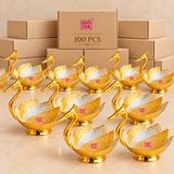 Bulk presentation of 100 Meenakari Duck Design Gift Bowls with multiple decorative duck-shaped bowls displayed in front of plain packaging boxes, suitable for weddings, large functions, festive gifting, wholesale orders and bulk return gift requirements.