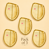 Gift item, banana leaf plate, Brass Thali, leaf designed multipurpose plate (Dia 7.5 Inches)
