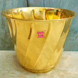 Premium handcrafted brass flower pot and planter, perfect for indoor plants and decorative displays.