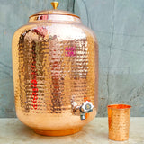 Premium copper water dispenser with tap, perfect for home, office, wellness centers and healthy living.