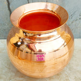Premium copper water pot for home, elegant storage vessel for fresh drinking water and traditional décor.