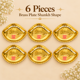 Brass Shankh Plate – Small Pooja & Serving Plate for Gifting