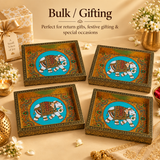 Wood Peacock Tray Meenakari Design arranged in a premium bulk gifting setup, suitable for wedding gifting, festive gifting, return gifts and special occasion orders.