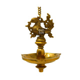 Brass Peacock Diya hanging, Deepam with traditional antique design, Diya for home decoration, Gift Item