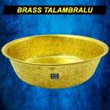 Brass Basin Bowl for Wedding Ceremony, Talambralu Bowl, Diameter 16.5 Inches, and Height 5.5 Inches.