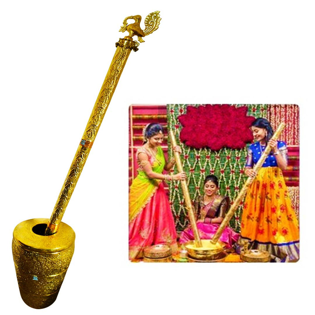 Brass Rolu Rokali, Okhli  Mussal, Rokali for Haldi Ceremony, Marriage Events