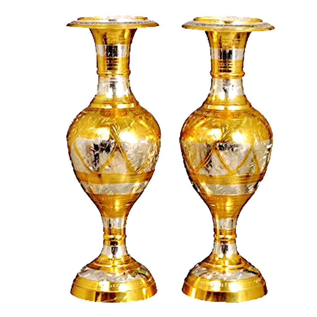 brass flower vase