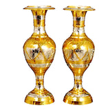 Brass Flower Vase, Gorgeous Brass Flower Vase Pair ( height 30 Inch, Color Gold) Set of 2 handcrafted