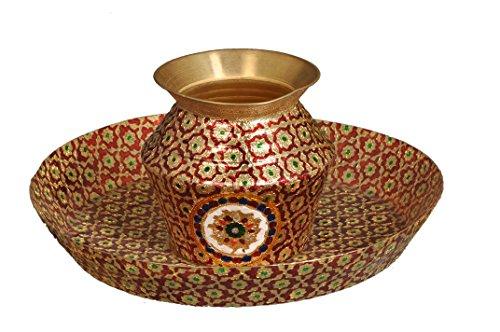 Vedic Vaani Traditional Auspicious Brass Embossed South India Puja  Kalash/Theertha Kudam/Lota/Water Pot for Pooja Rituals, Housewarming,  Wedding and Festive Occasions Available from India : : Home