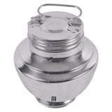Stainless Steel Lota with Threaded Cap and Handle. Mari Chembu/Kalash, Capacity 1500 ml, Diameter 6 Inches, Height 6 Inches, Colour Steel Grey, Pack of 1.