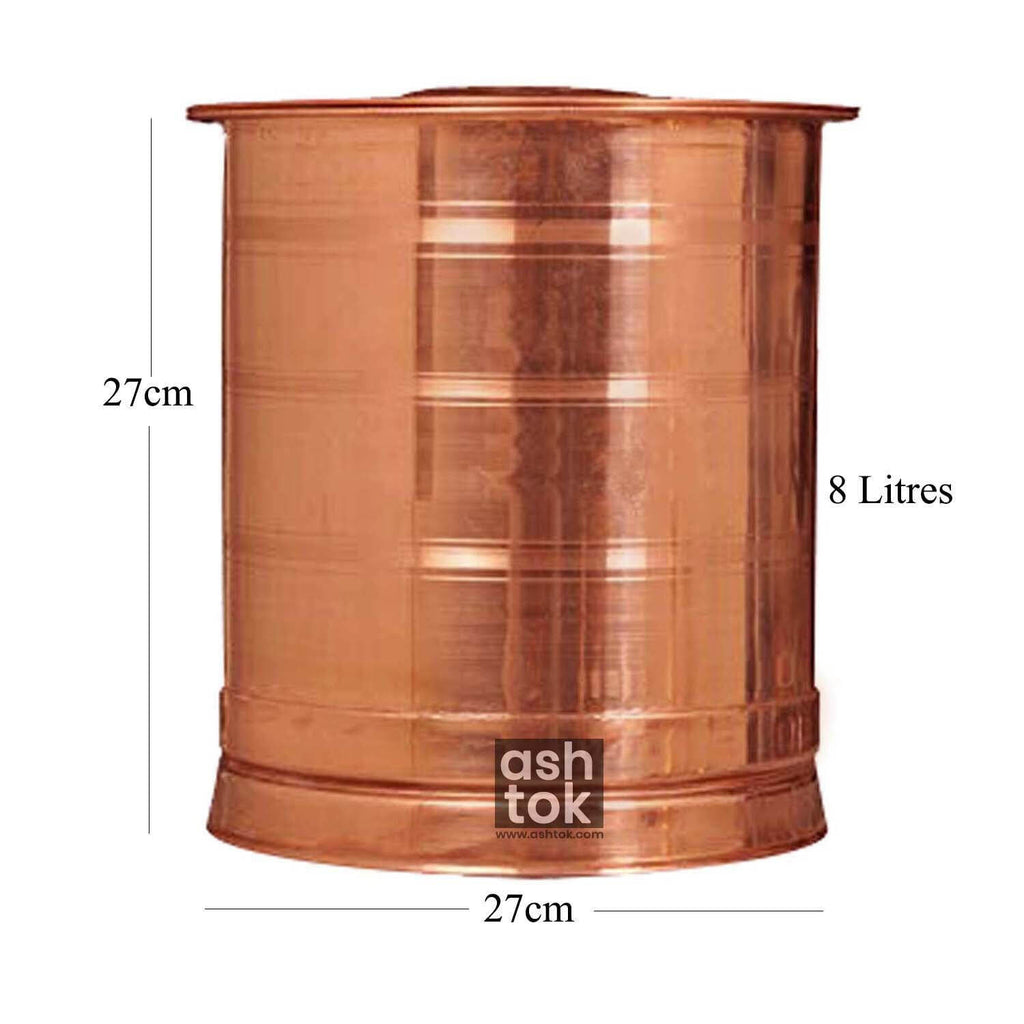 copper tank with lid