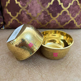 Brass Hammered Bowl, Brass Bowl handcrafted (Gold, 200ml)